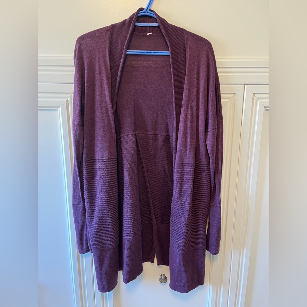 Women’s Lululemon Sit In Lotus Wrap II merino wool - Black Cherry -  Sz M or L